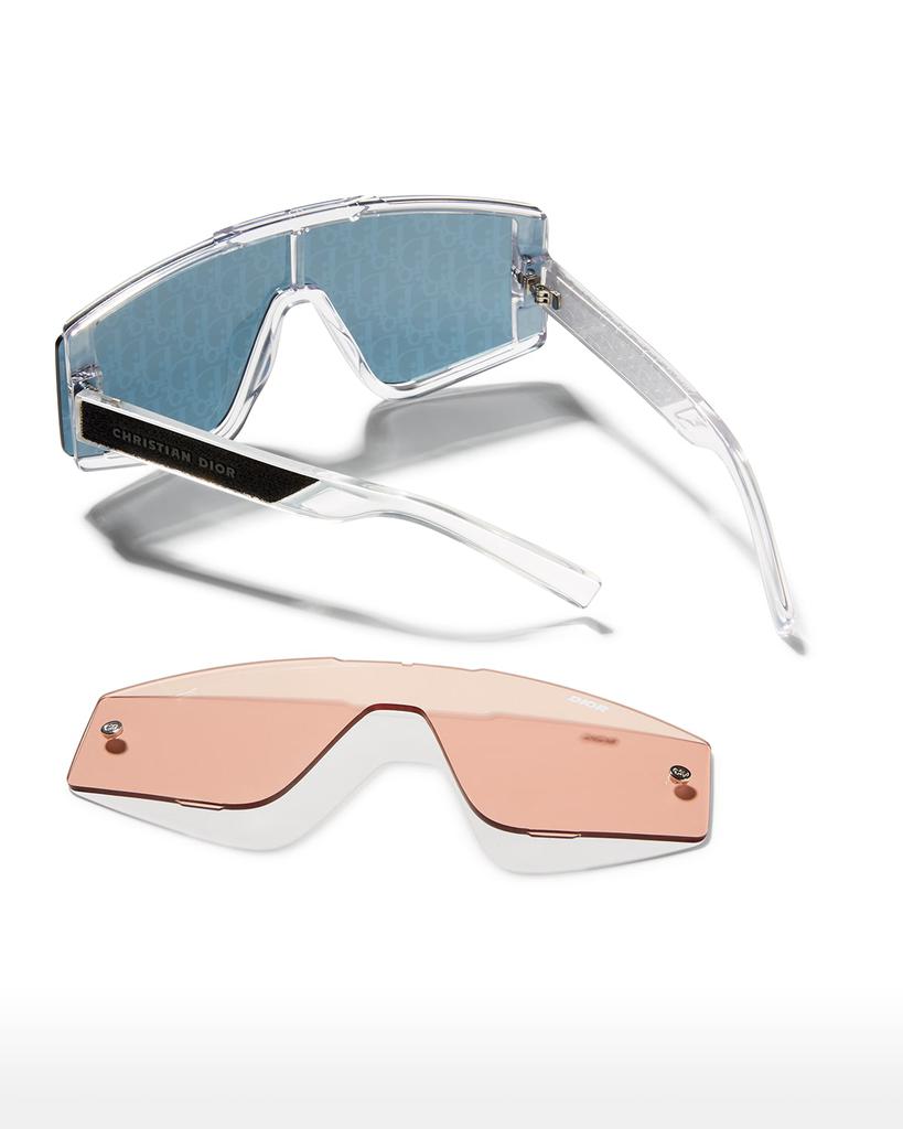 Men's Diorxtrem MU Shield Sunglasses with Interchangeable Lenses商品第2张图片规格展示
