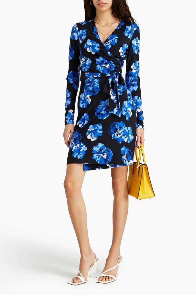 商品Diane von Furstenberg|Julian floral-print silk-jersey mini wrap dress,价格¥2166,第2张图片详细描述