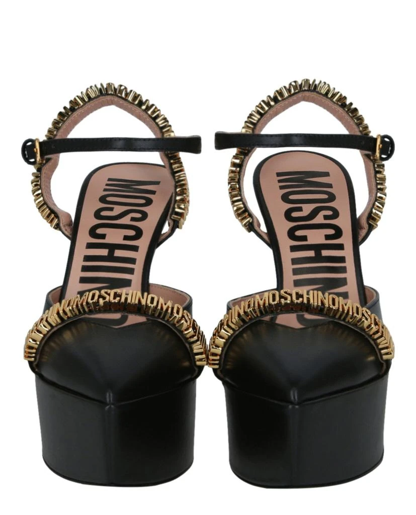 商品Moschino|Moschino Logo Lettering Ankle Strap Pumps,价格¥3456,第5张图片详细描述