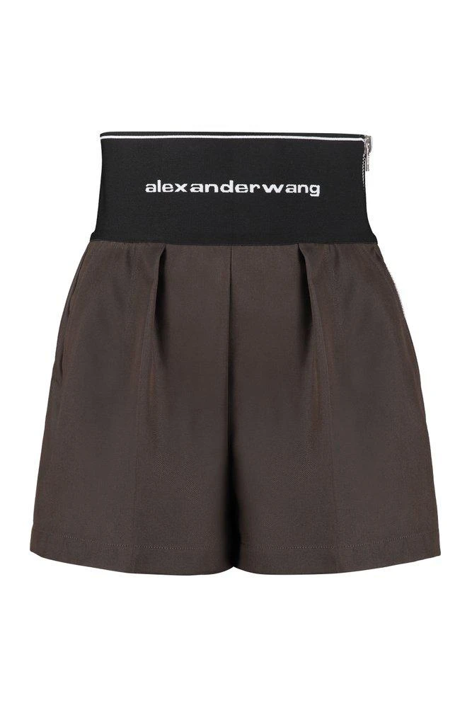 商品Alexander Wang|Alexander Wang Logo Detailed High Waist Shorts,价格¥3533,第1张图片