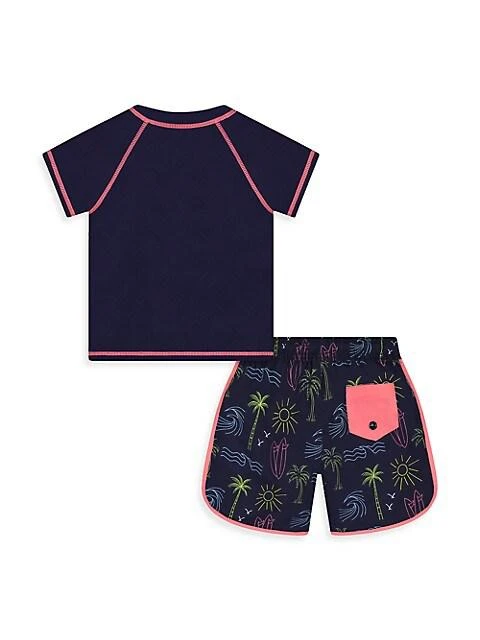 商品Andy & Evan|Little Boy's Rashguard &amp; Boardshorts Set,价格¥221,第2张图片详细描述