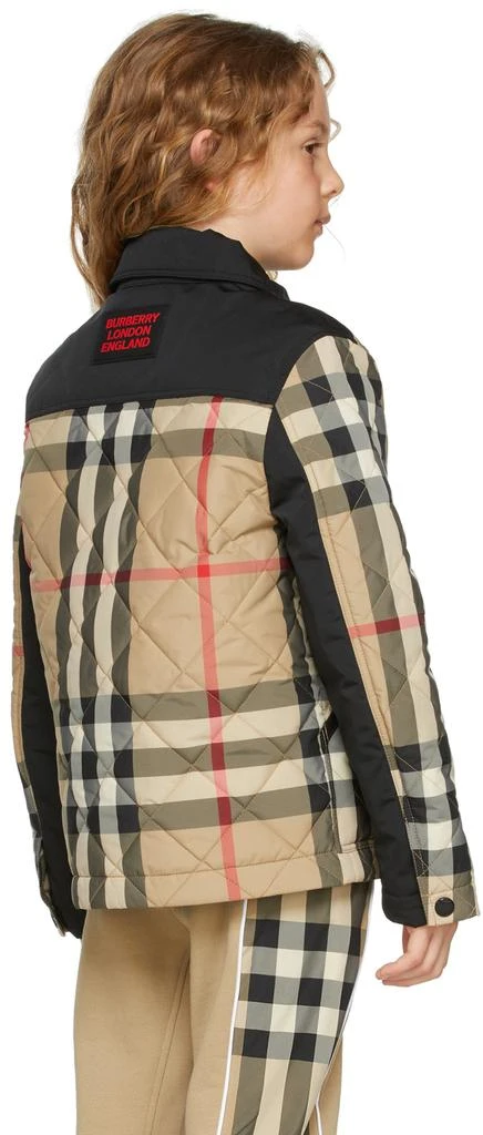商品Burberry|Kids Beige Check Quilted Jacket,价格¥4002,第4张图片详细描述