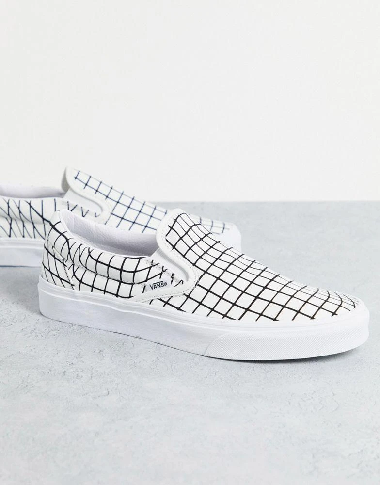 商品Vans|Vans Slip-On U-Paint Warp Checkerboard trainers in white,价格¥515,第1张图片