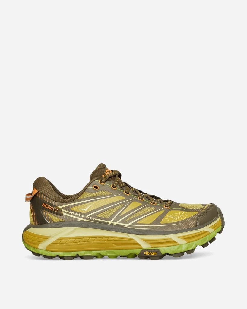 商品Hoka One One|Mafate Speed 2 Sneakers Dark Olive / Golden Lichen,价格¥1276,第1张图片