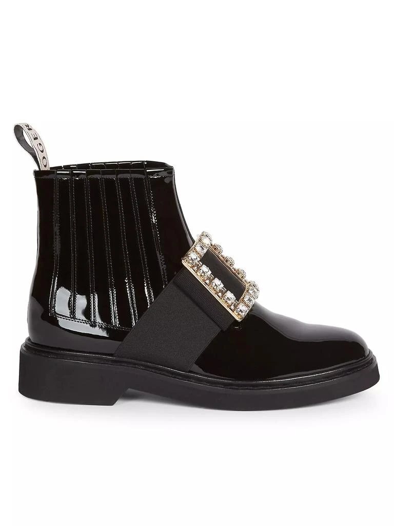 商品Roger Vivier|Viv Rangers Strass Patent Leather Chelsea Boots,价格¥15016,第1张图片