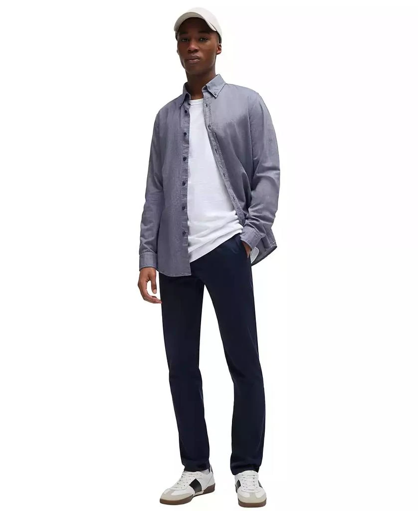 商品Hugo Boss|Men's Stretch-Cotton Satin Slim-Fit Chinos,价格¥670,第4张图片详细描述