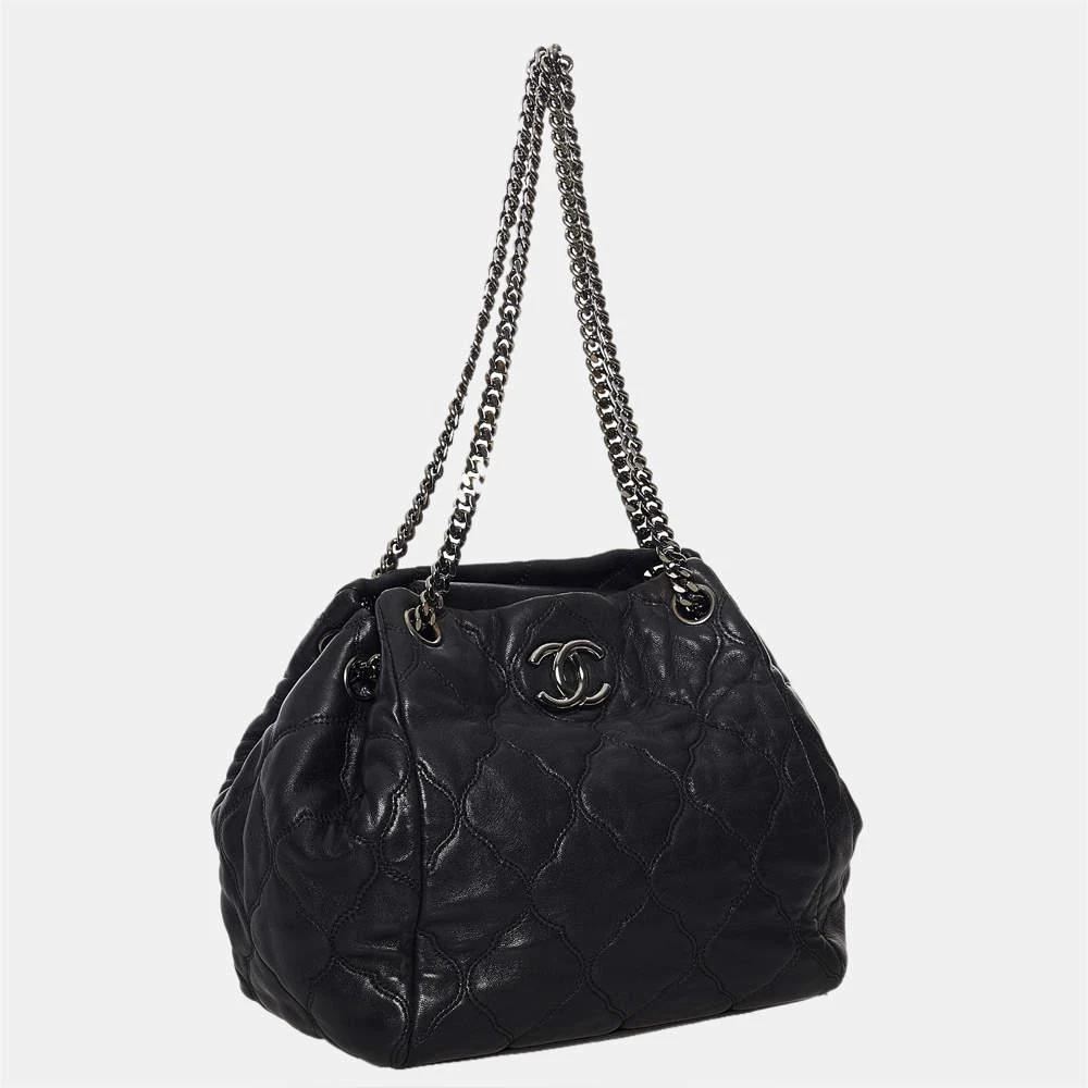 商品[二手商品] Chanel|Chanel Black Matelasse Lambskin Leather Shoulder Bag,价格¥20493,第2张图片详细描述
