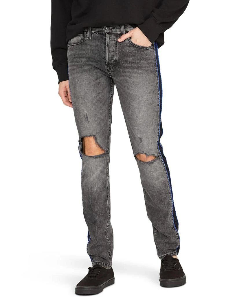 商品Hudson|Men's Axl Distressed Jeans w/ Side Stripe,价格¥506,第1张图片