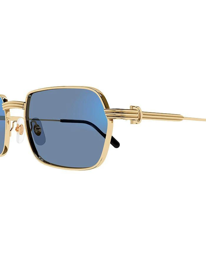 Premiere De Cartier 24 Carat Gold Plated Photochromatic Rectangular Sunglasses, 56mm 商品