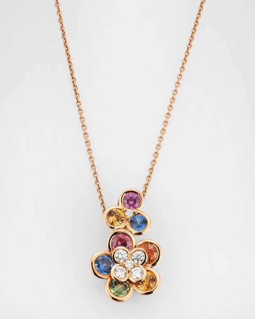 商品Lisa Nik|18K Rose Gold Golden Rainbow Sapphire and Diamond Necklace,价格¥17835,第1张图片