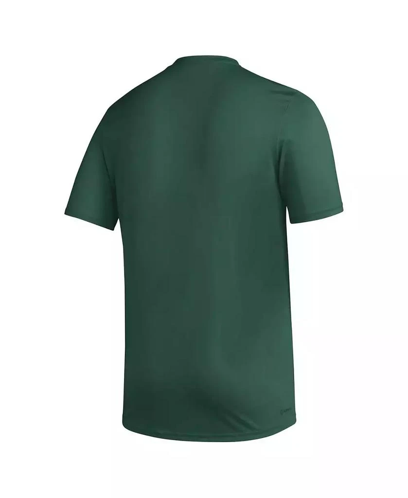 商品Adidas|Men's Green Distressed Miami Hurricanes Exit Velocity Baseball Pregame AEROREADY T-shirt,价格¥301,第3张图片详细描述