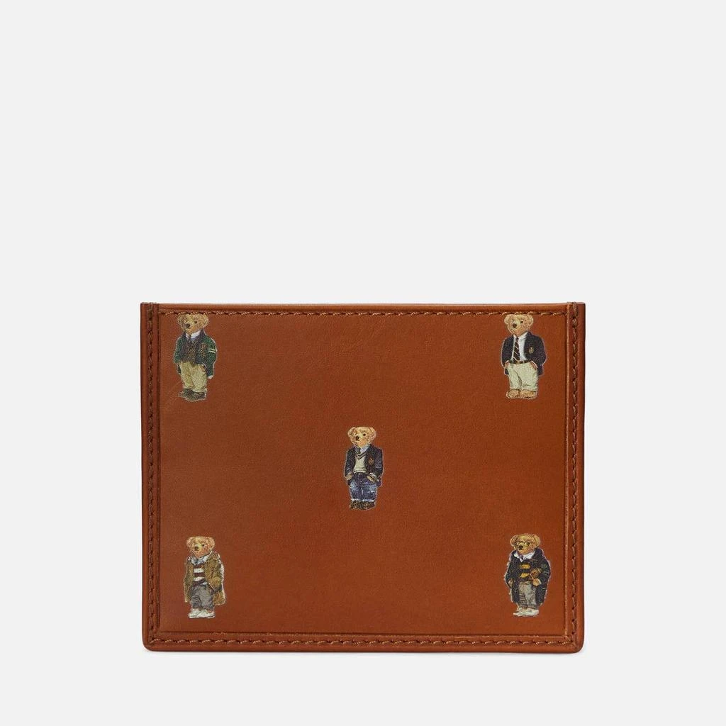 商品Ralph Lauren|Polo Ralph Lauren Men's Smooth Leather Bear Logo Card Case - Tan,价格¥485,第1张图片