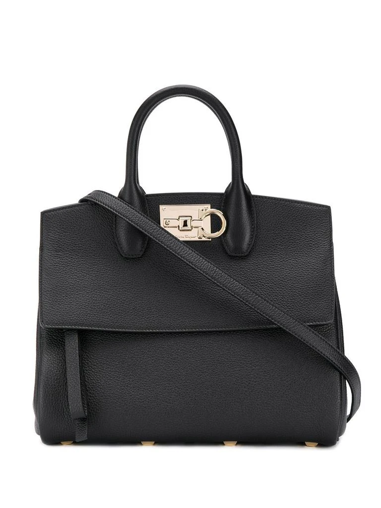 商品Salvatore Ferragamo|Salvatore Ferragamo Women's Black Leather Handbag,价格¥20794,第1张图片