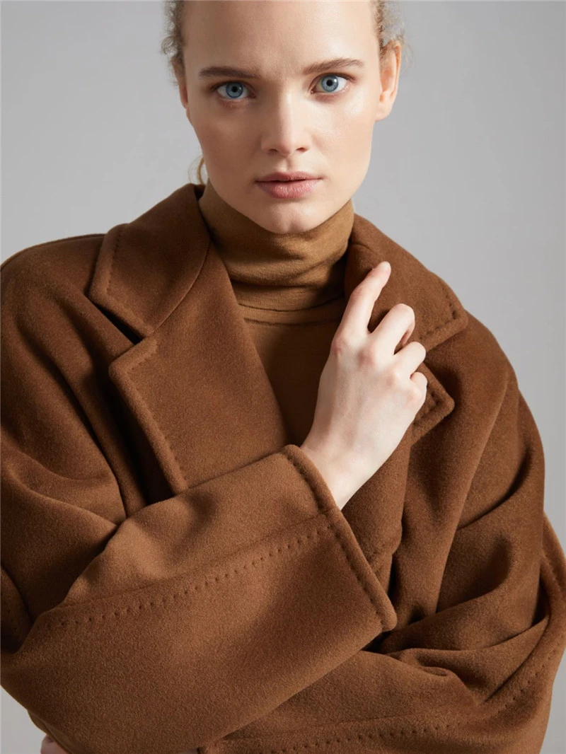 商品Max Mara|MaxMara 经典款羊毛双排扣101801大衣外套 MADAME 1018014106,价格¥26121,第2张图片详细描述