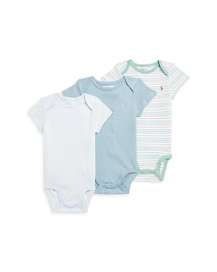 商品Ralph Lauren|Boys' Cotton Bodysuit 3 Pack - Baby,价格¥239,第1张图片