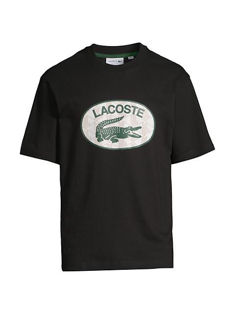 商品Lacoste|Regular-Fit Branded Monogram Print T-Shirt,价格¥553,第1张图片