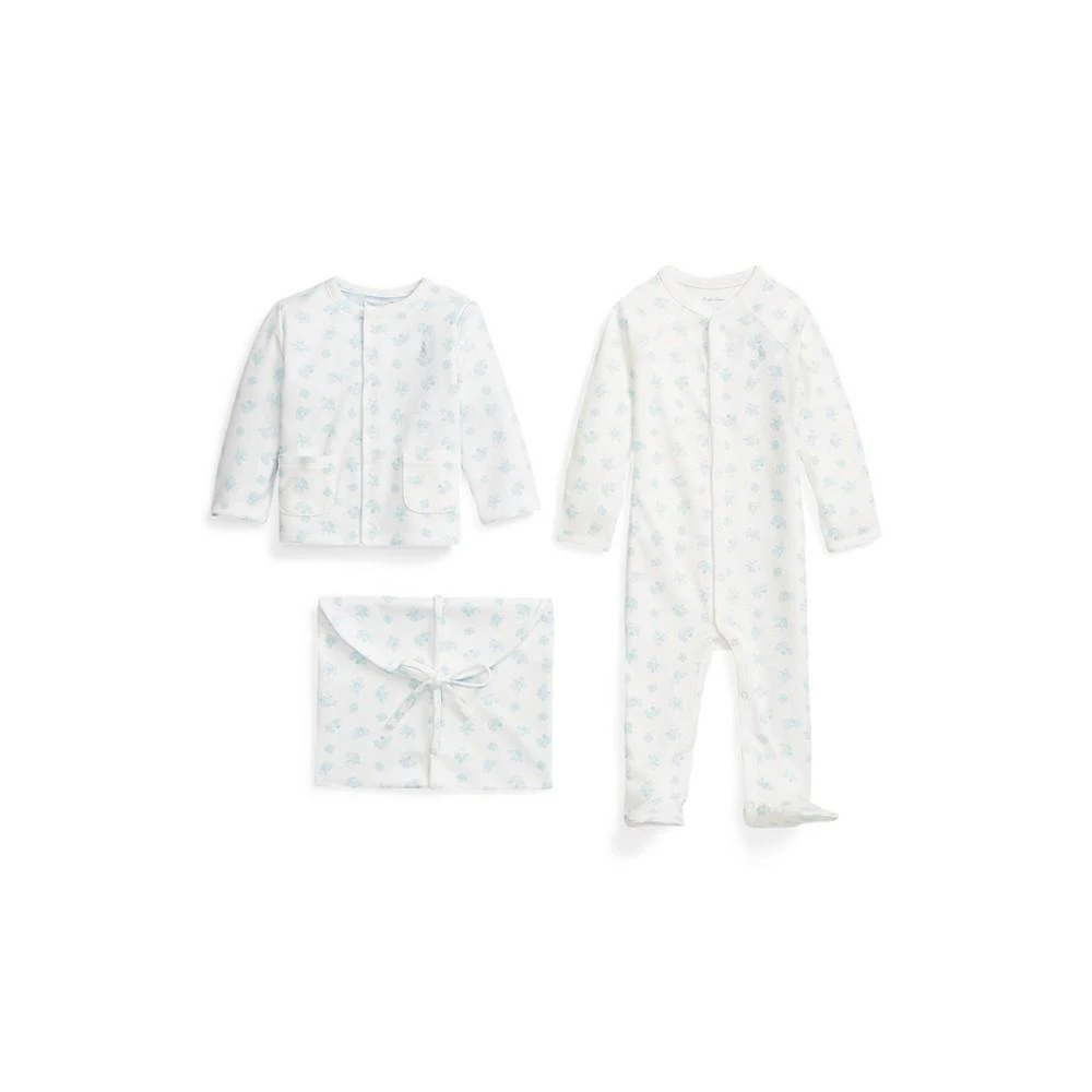 商品Ralph Lauren|Baby Girls or Boys Organic Cotton Gift Set, 3 Piece,价格¥330,第1张图片