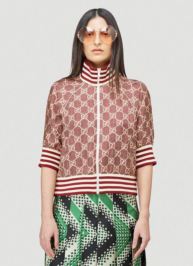 商品Gucci|GG Supreme Silk Jacket in Pink,价格¥12002,第1张图片