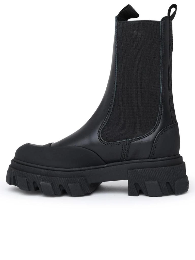 商品Ganni|Ganni Black Leather Chelsea Ankle Boots,价格¥2340,第3张图片详细描述