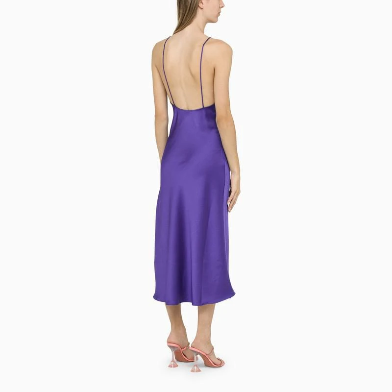 商品THE ANDAMANE|THE ANDAMANE Iris-coloured satin midi slip dress,价格¥2386,第3张图片详细描述