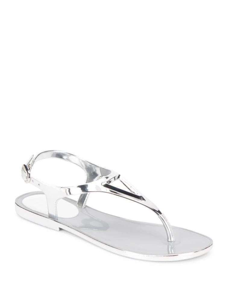 商品Stuart Weitzman|Trifecta Metallic Jelly Thong Sandals,价格¥315,第1张图片