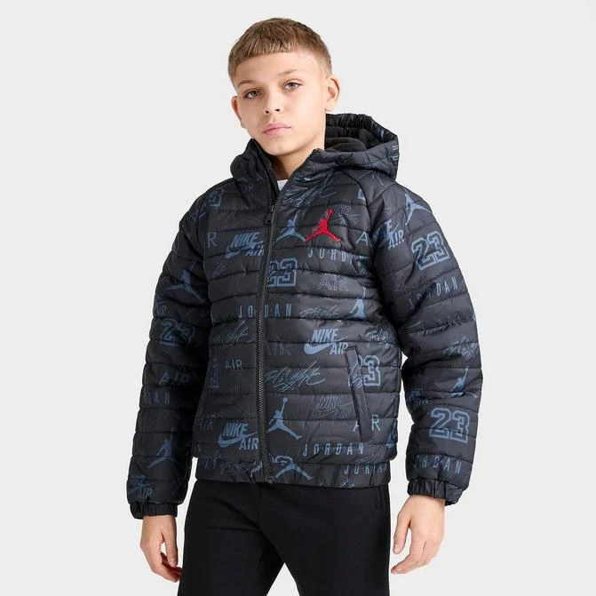 商品Jordan|Kids' Jordan Allover Print Tonal Puffer Jacket,价格¥261,第1张图片