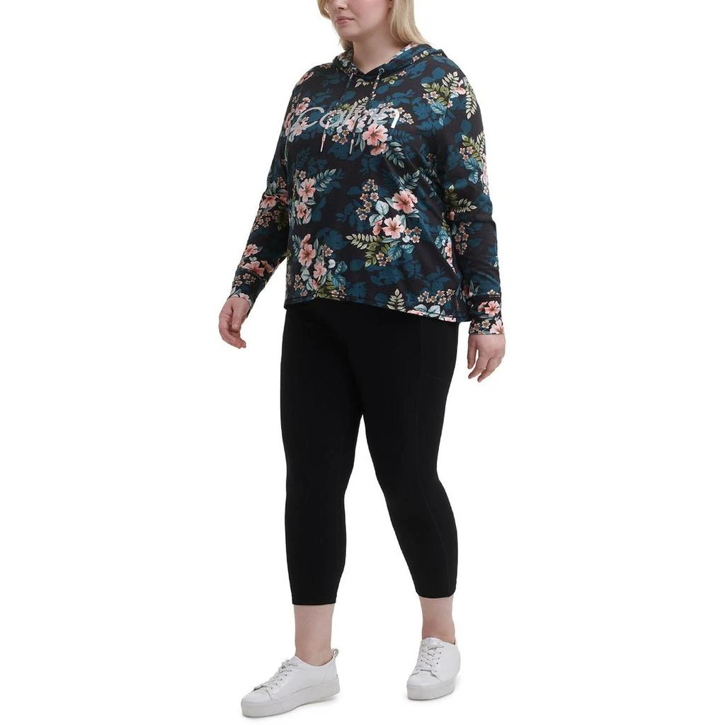 商品Calvin Klein|Calvin Klein Performance Womens Plus Print Fitness Hoodie,价格¥115,第1张图片