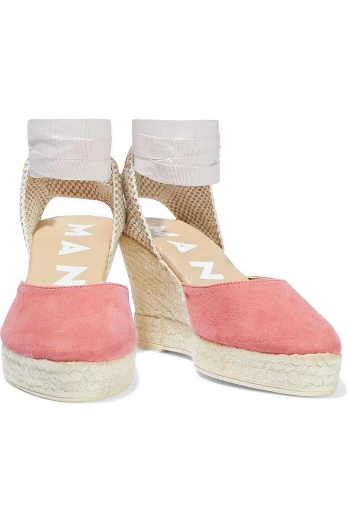 商品MANEBÍ|Hamptons lace-up suede wedge espadrilles,价格¥811,第2张图片详细描述