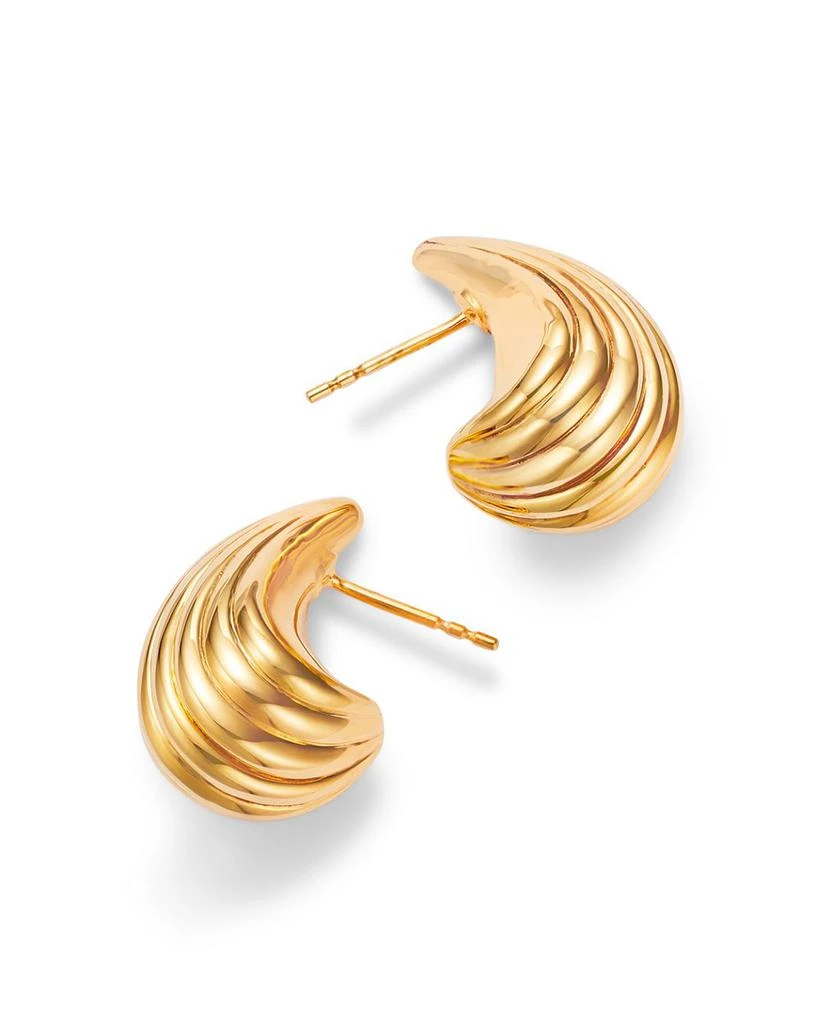 Bloomingdale's Polished Shrimp Design Electroform Stud Earrings in 14K Yellow Gold 商品