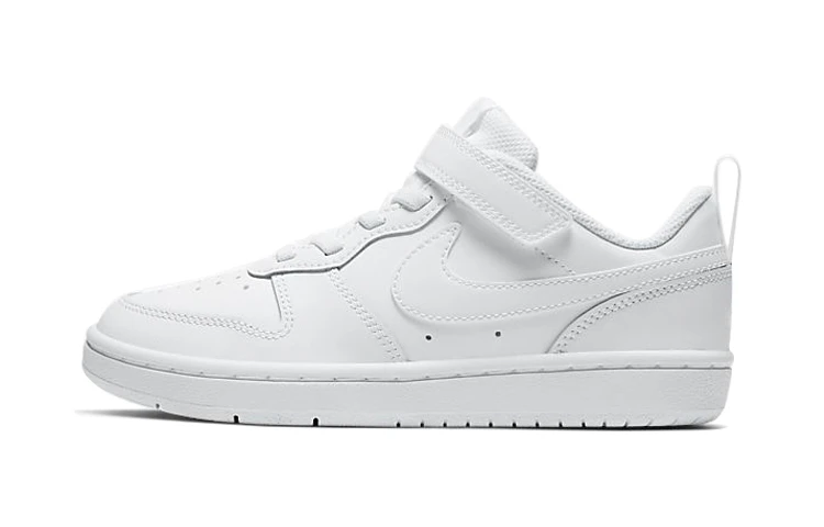 商品[国内直发] NIKE|Court Borough Low 2 舒适日常 防滑耐磨透气轻便减震 低帮 儿童板鞋 纯白 中小童,价格¥254,第1张图片