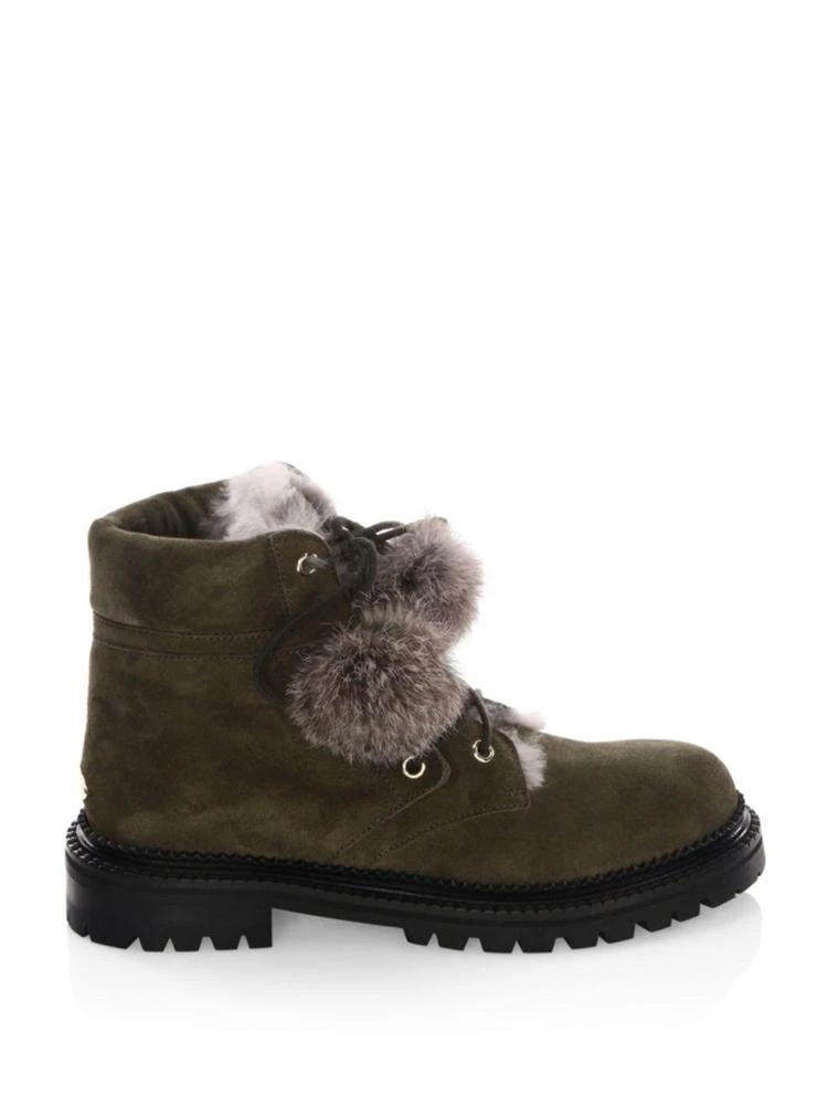 商品Jimmy Choo|Elva Suede Pom-Pom & Suede Booties,价格¥3582,第5张图片详细描述