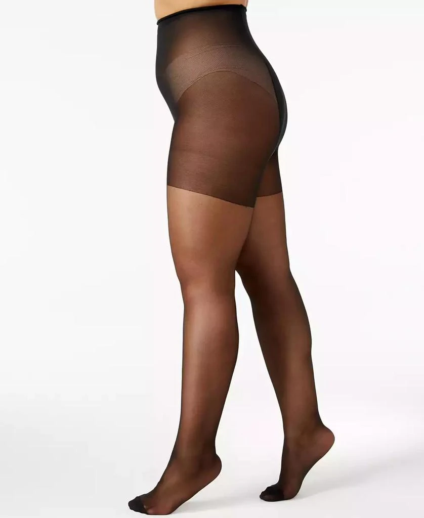 商品Berkshire|Women's  Sheer Queen Plus Size Silky Extra Wear Control Top with Reinforced Toe Pantyhose 4489,价格¥93,第1张图片