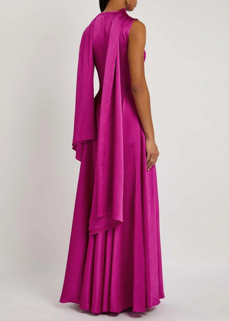 商品SOLACE LONDON|Emelia draped satin maxi dress,价格¥3157,第3张图片详细描述
