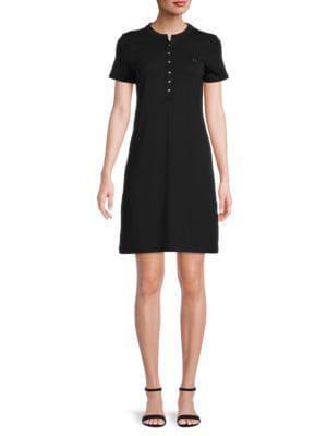 商品Calvin Klein|Solid-Hued Henley Dress,价格¥177-¥213,第1张图片
