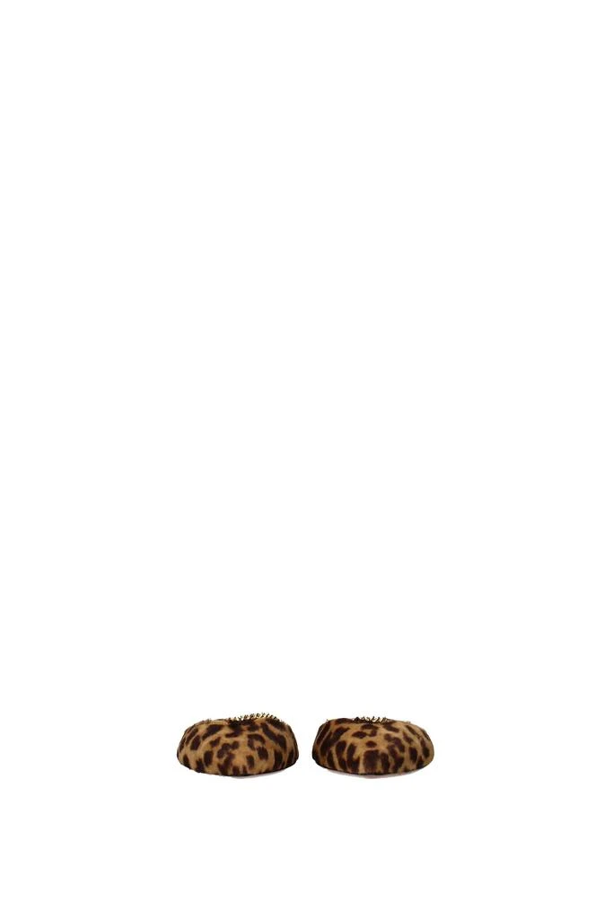 商品Aquazzura|Slippers and clogs sabine Pony Skin Brown,价格¥2820,第3张图片详细描述