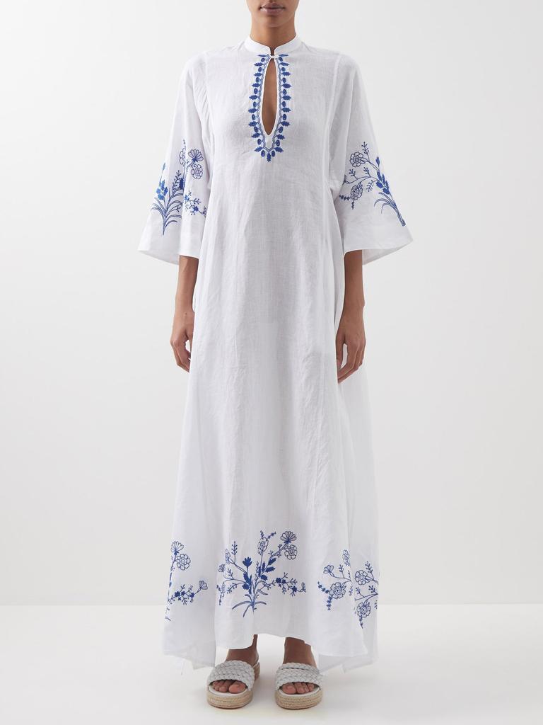 商品Thierry Colson|Rachel embroidered linen kaftan,价格¥4199,第1张图片