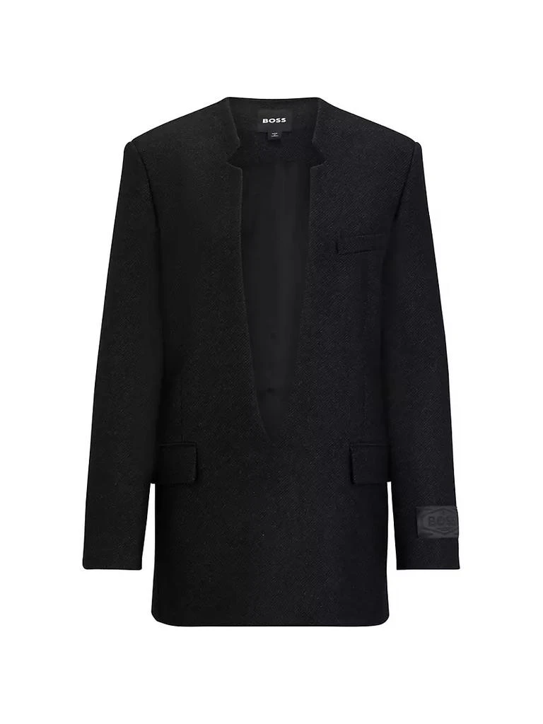 商品Hugo Boss|Wool-Blend Deep V-Neck Tailored Jacket,价格¥5113,第1张图片