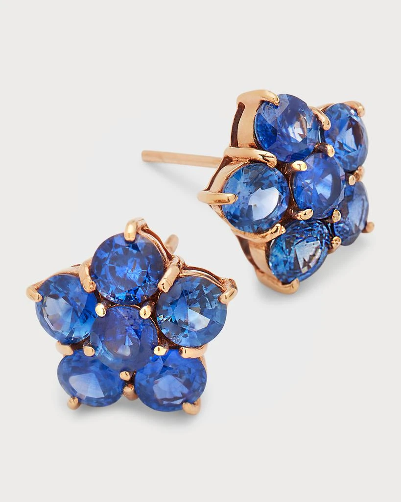 商品Piranesi|18K Rose Gold Blue Sapphire Flower Stud Earrings,价格¥65180,第3张图片详细描述