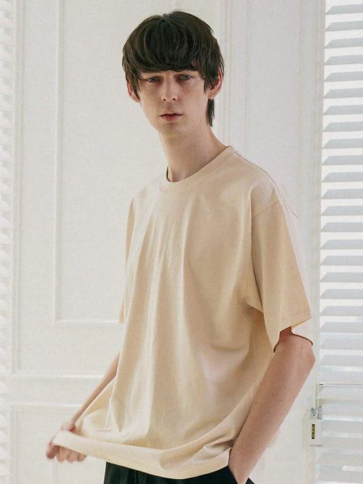 商品PAPERBOY|Basic Essential Chain Short Sleeve T Shirt Cream,价格¥407,第3张图片详细描述