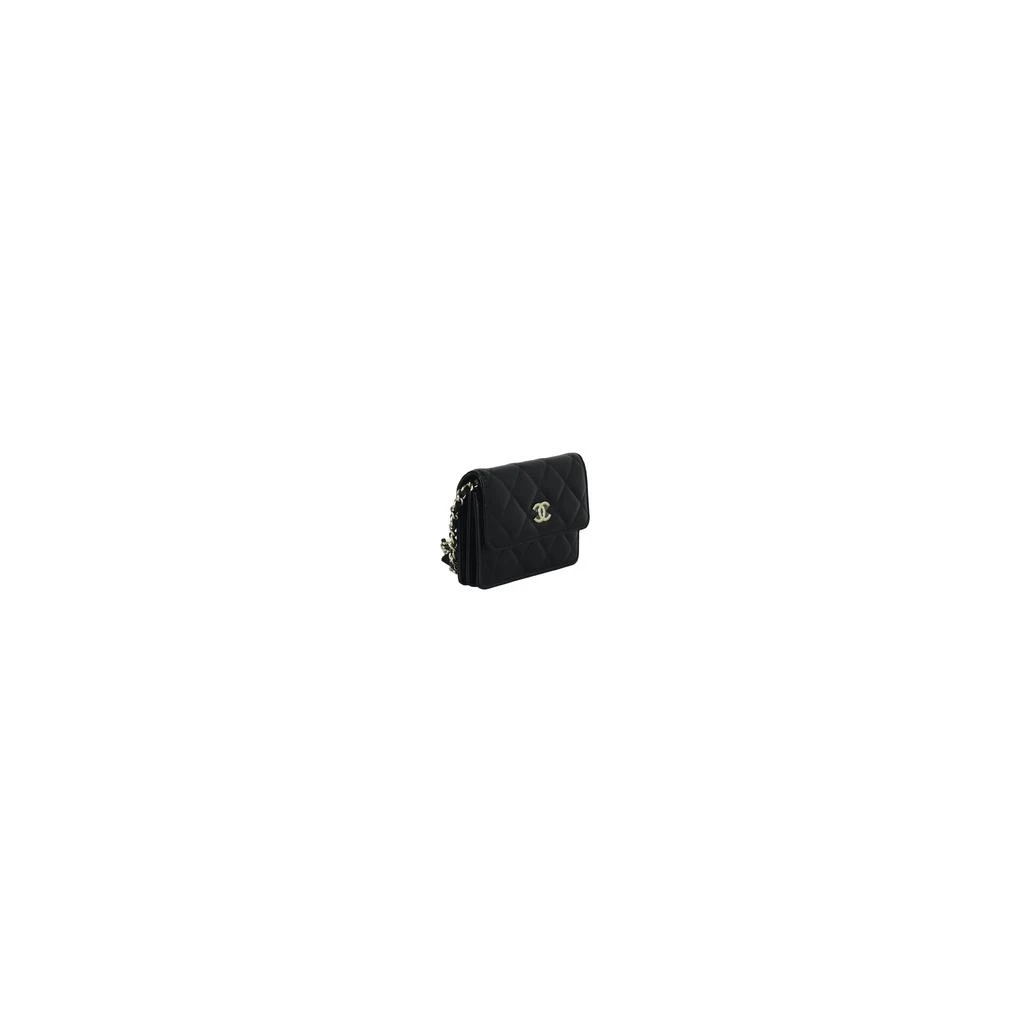 商品Chanel|Chanel Crossbody Card Holder With Flap Gold Hardware Black,价格¥23437,第2张图片详细描述