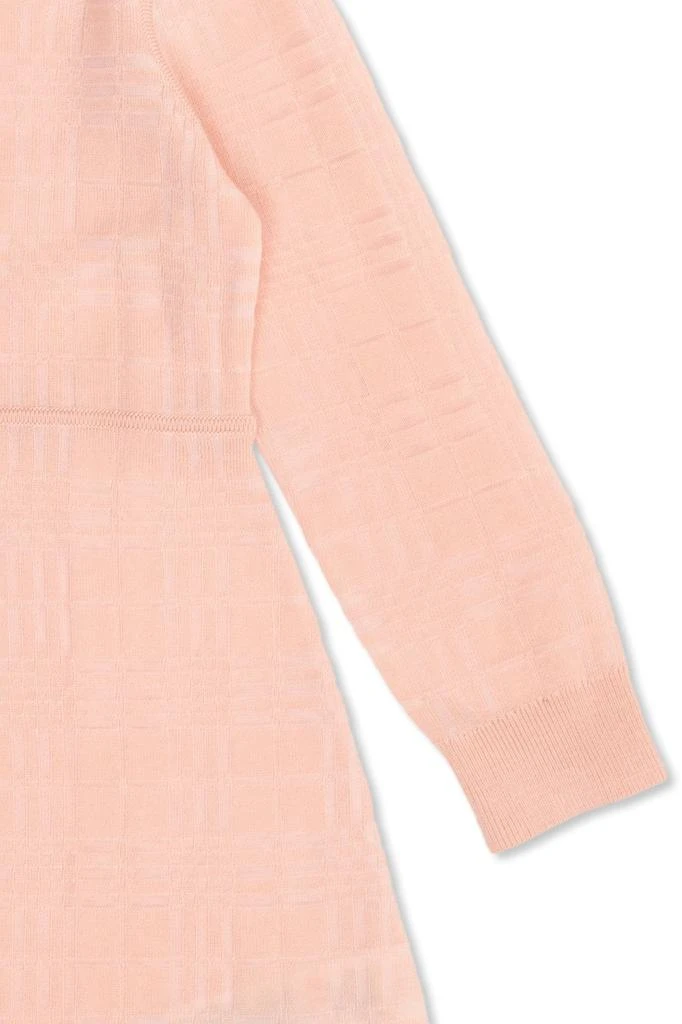 商品Burberry|Burberry Kids Check Jacquard Long-Sleeved Dress,价格¥3210,第4张图片详细描述