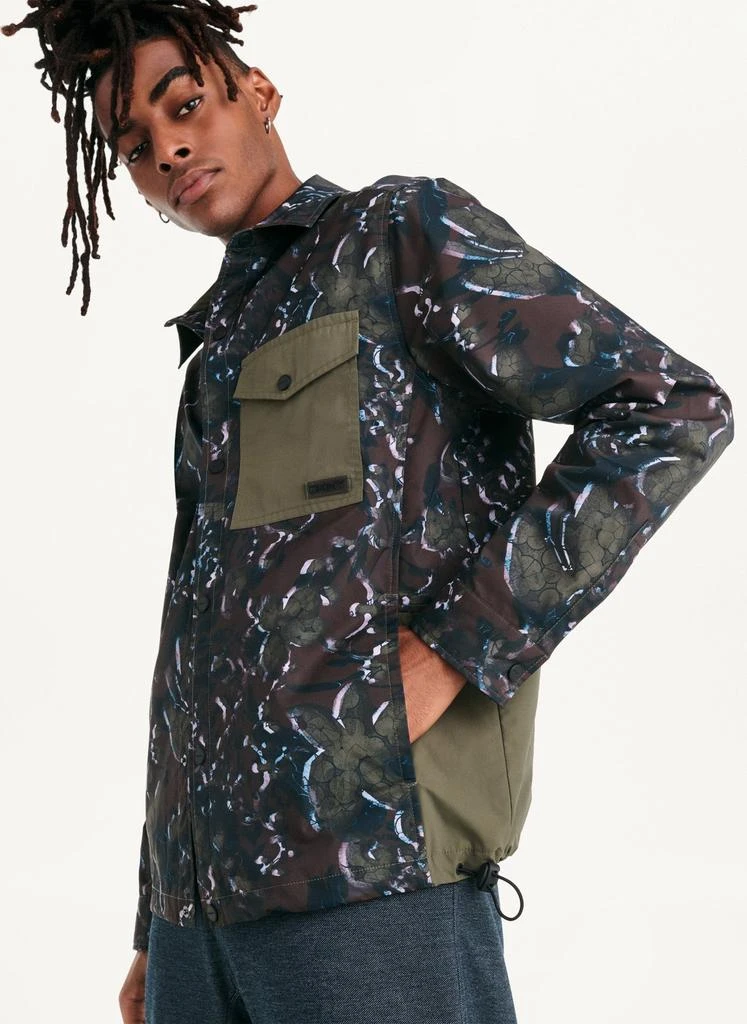 商品DKNY|Printed Nylon Single Breast Drawstring Hem Jacket,价格¥532,第3张图片详细描述