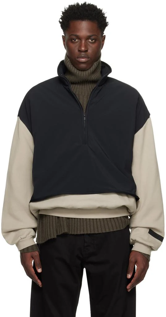 商品Essentials|Gray & Black Mock Neck Sweatshirt,价格¥1586,第1张图片