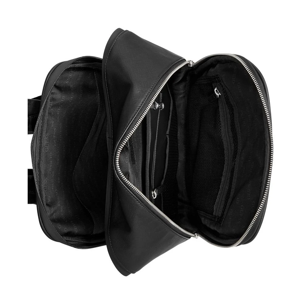 商品GUESS|Men's Certosa Squared Faux-Leather Backpack,价格¥971,第2张图片详细描述