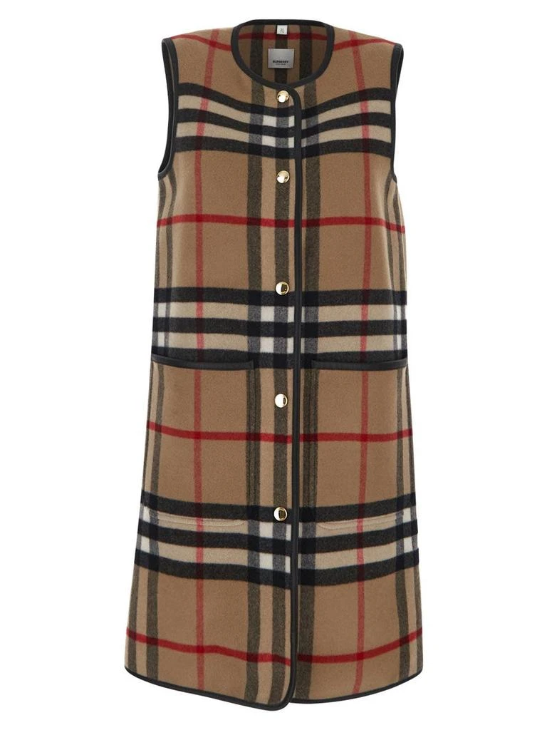 商品Burberry|Checked Long Vest,价格¥13734,第1张图片