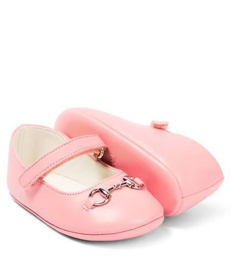 商品Gucci|Baby Horsebit leather ballet flats,价格¥2693,第5张图片详细描述