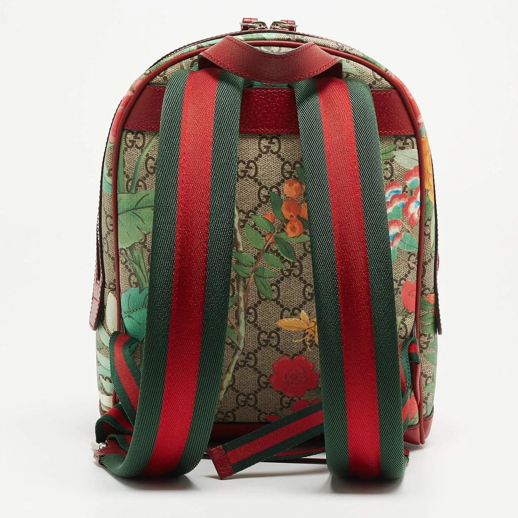 商品Gucci|Gucci Red/Beige/GG Supreme Canvas and Leather Small Tian Print Backpack,价格¥9278,第3张图片详细描述