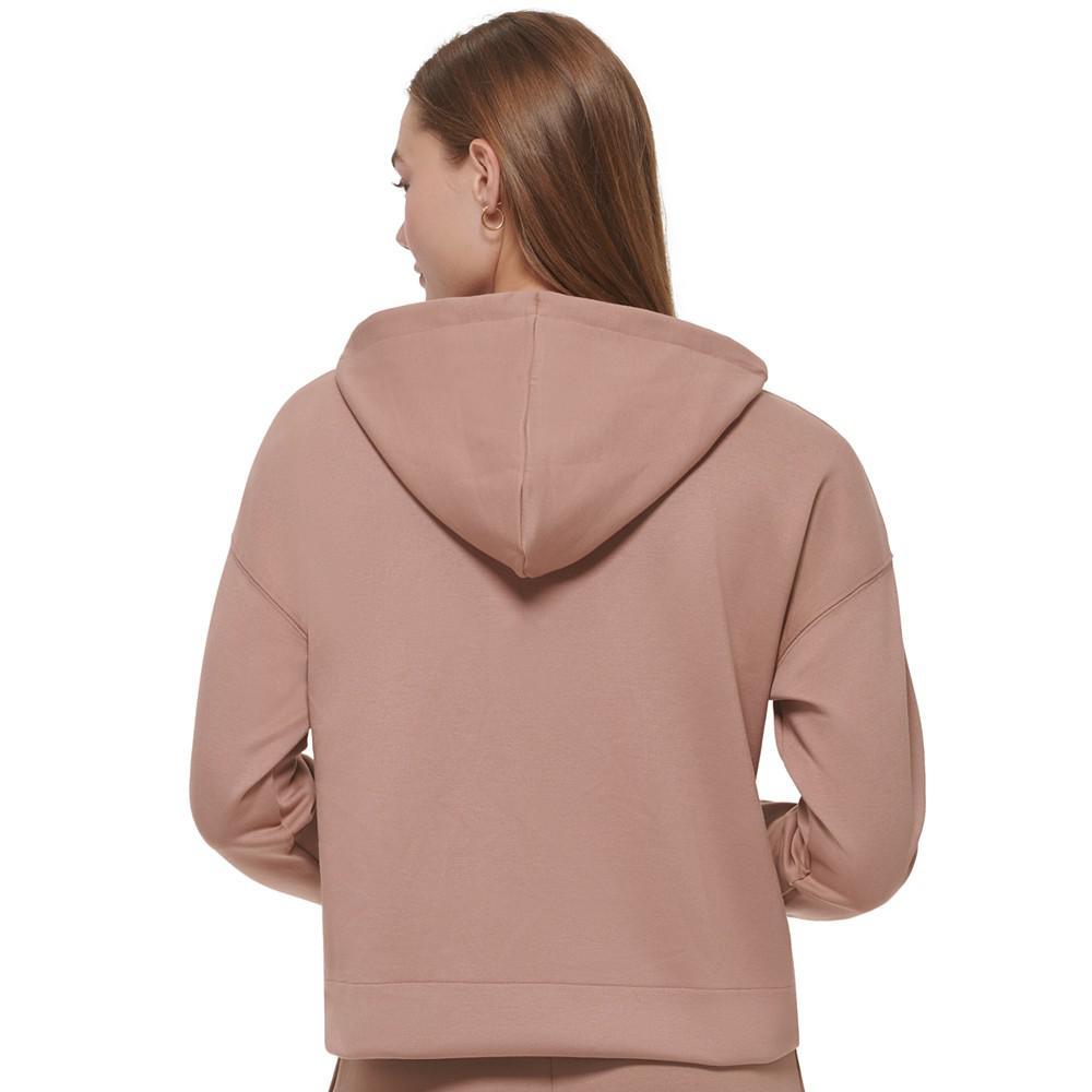 商品Calvin Klein|Women's Satin Drawstring Hooded Sweatshirt,价格¥337,第4张图片详细描述