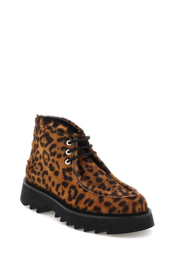 LEOPARD CALFHAIR LACE-UP ANKLE BOOTS商品第4张图片规格展示