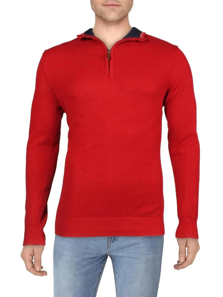 Mens Cotton 1/4 Zip Pullover Sweater 商品